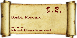 Dombi Romuald névjegykártya